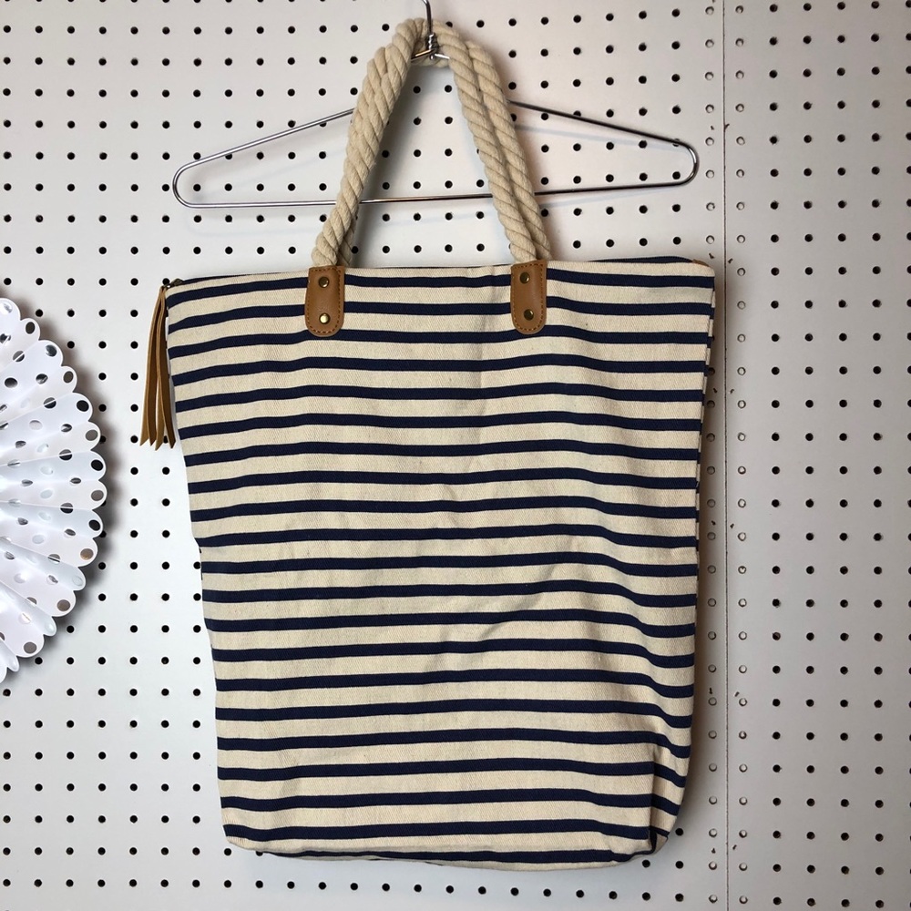 Summer & Rose Tote Bag Stripe Rope